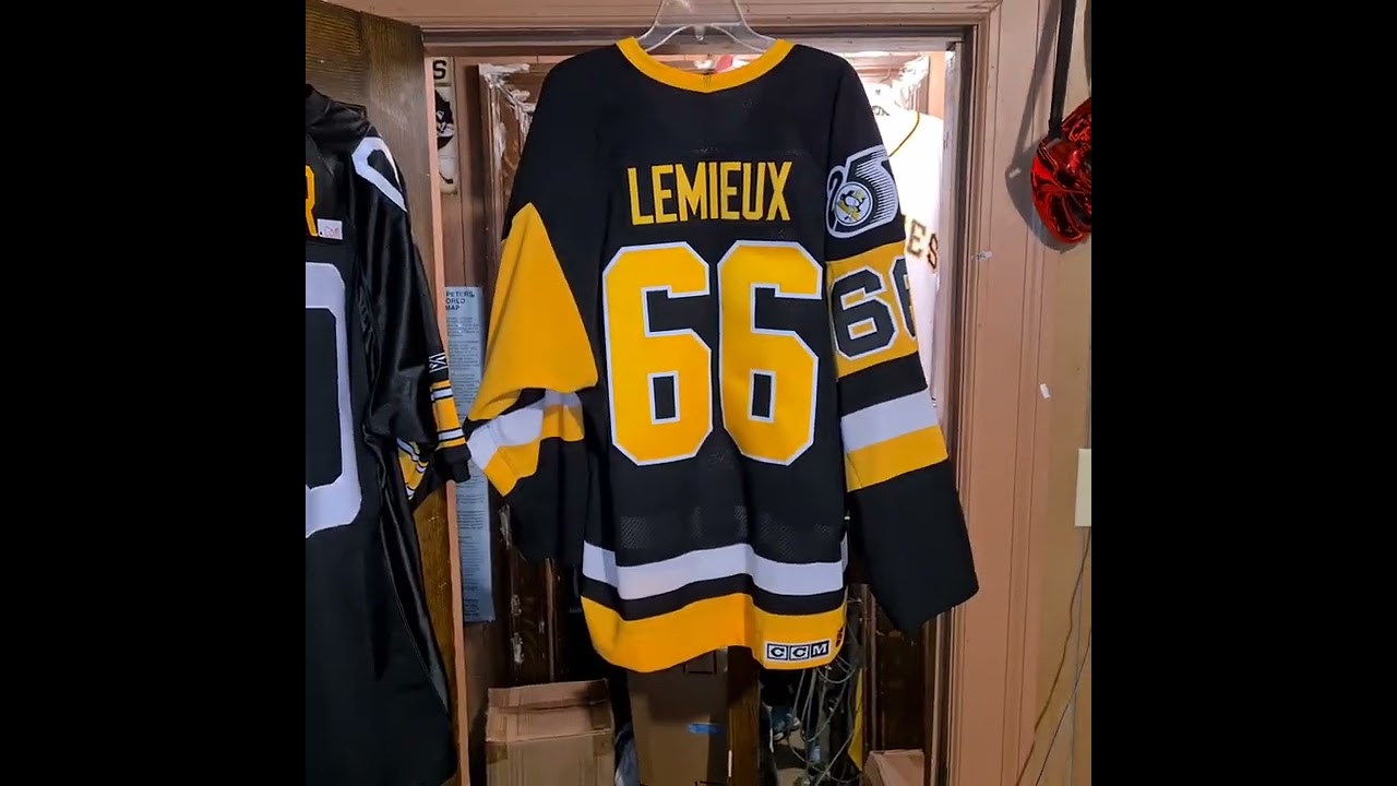 MARIO LEMIEUX #66 PITTSBURGH PENGUINS AWAY RETAIL CCM VINTAGE AUTHENTIC HOCKEY JERSEY