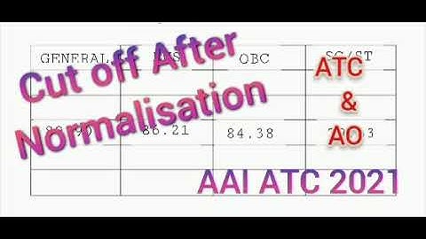 AAI ATC & AO 2021  ||  25th & 26th March || Cut off after normalisation All shift included
