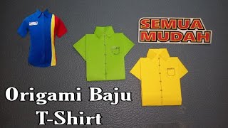 Cara Membuat Origami Baju T-Shirt mudah dan Gampang