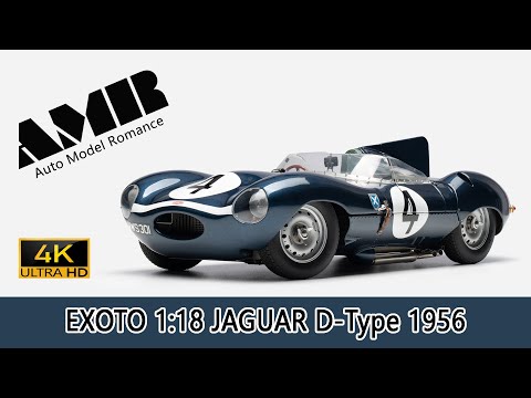 自動車 Exoto XS Jaguar D-Type 1/18 #3 Jaguar D-Type 1956 / 1:18 EXOTO car model / 4k video by AMR - YouTube