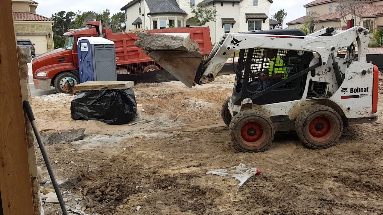 Concrete removal without Jack hammer Attachment. Bobcat S590 YouTube