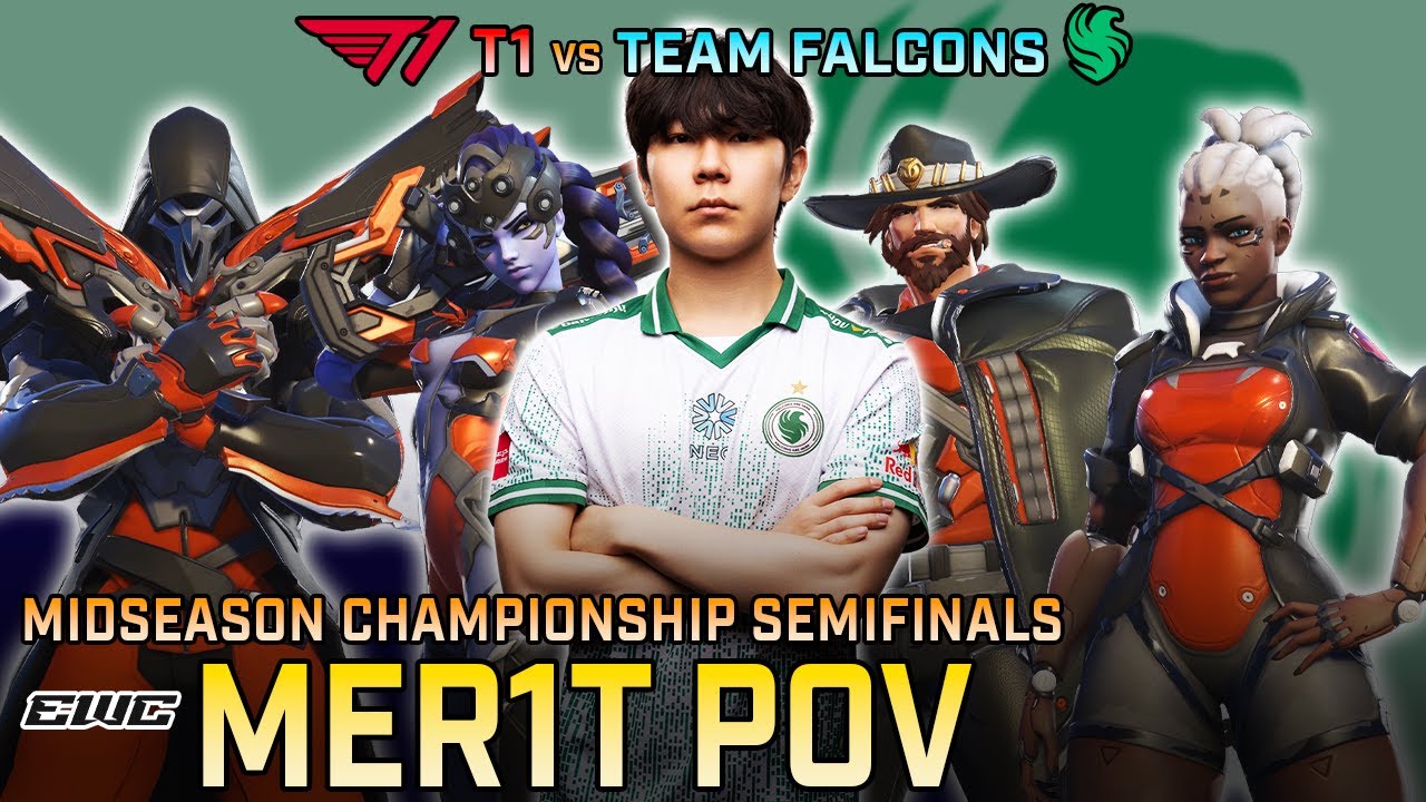 [ Mer1t ] T1 vs Team Falcons | OWCS Midseason Championship Semifinals ...