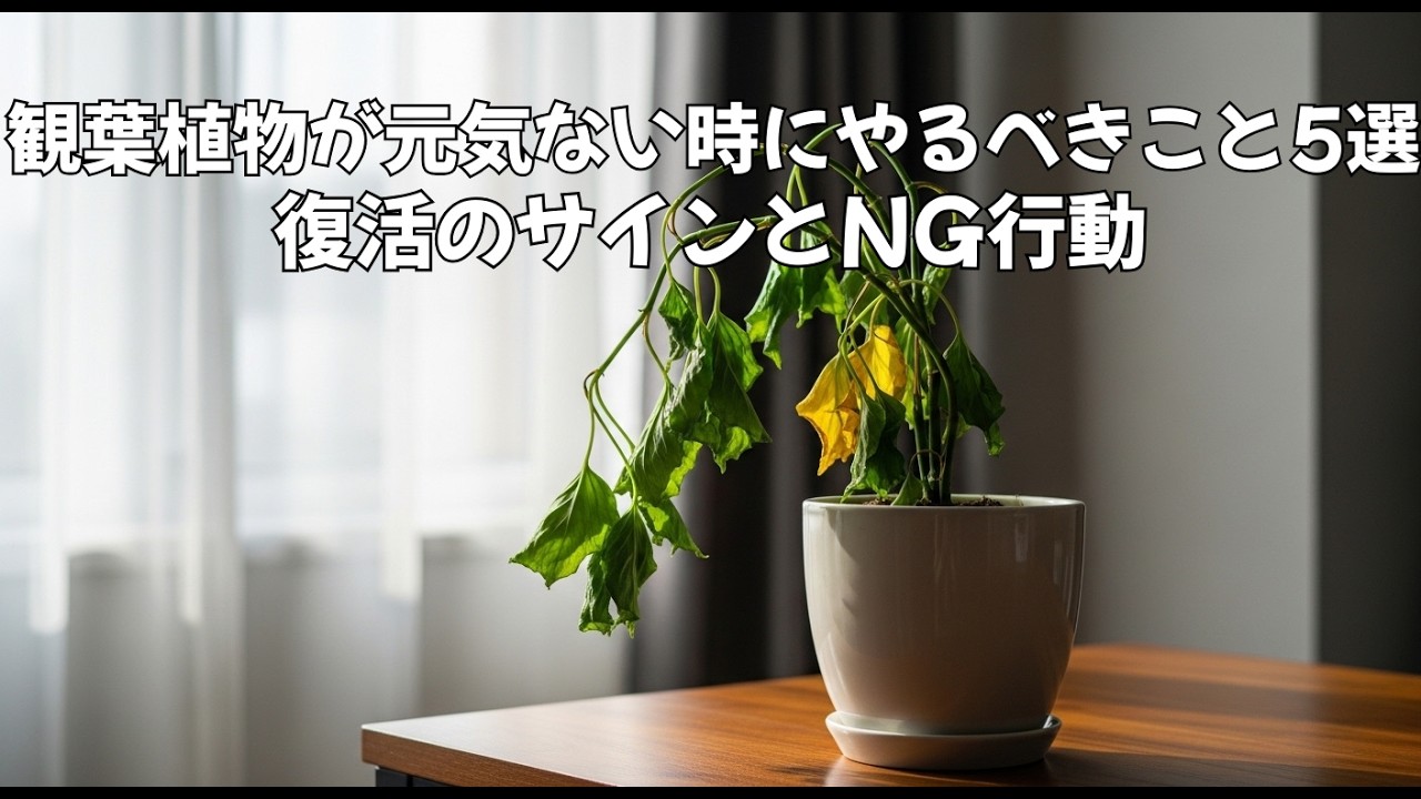 【植物雑学】観葉植物が元気ない時にやるべきこと5選｜復活のサインとNG行動