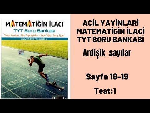 ACİL YAYİNLARİ MATEMATİGİN İLACİ TYT SORU BANKASİ Ardışık sayılar test:1