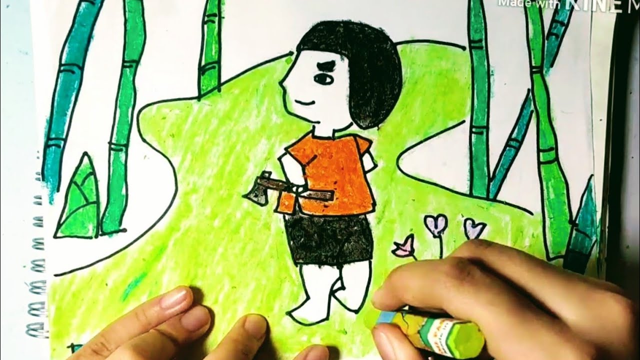 CÂY TRE TRĂM ĐỐT || Chuyện Kể Và Vẽ Tranh Minh Hoạ. - youtube