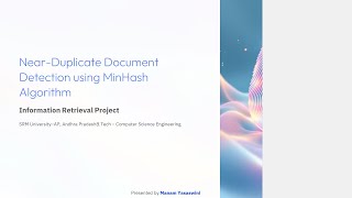 Near Duplicate Document Detection