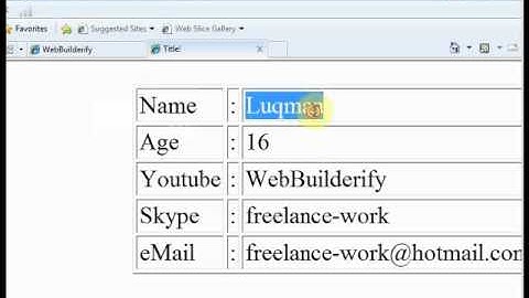 HTML Tutorial 4 (Website Tables - Layouts ) in urdu