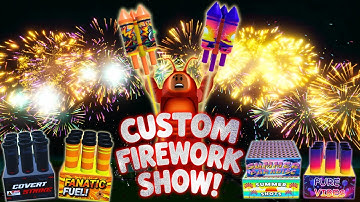 Custom Firework Show For a Fan In Roblox (Fireworks playground)