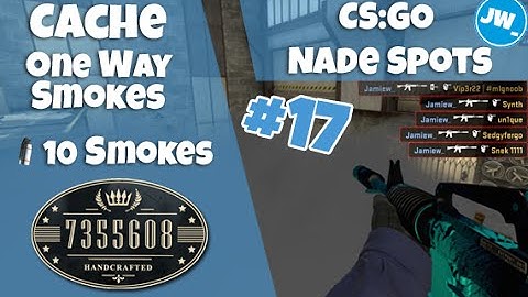 ONE WAY SMOKES EP #17 - 10 ON CACHE | Tutorial CS:GO Nade Spots - Jamiew_