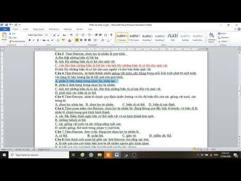 ÔN TẬP TRẮC NGHIỆM SINH LỚP 12 BÀI 24-25 THEO CHƯƠNG TRÌNH GIẢM TẢI MỚI NHẤT - youtube