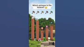 Which Minecraft Pickaxe is Faster? 😳 #shorts
