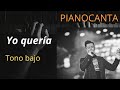 Yo quería - Cristian Castro - TONO BAJO (Karaoke con piano)