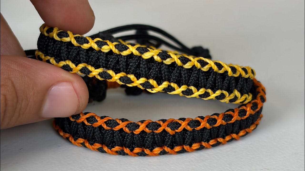 Pulseras tejidas a mano fácil de hacer 🪢🧵