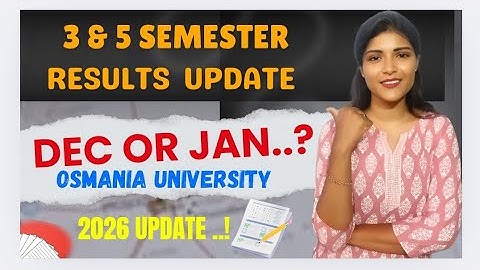 RESULTS UPDATE 🛑 | 3 & 5 SEMESTER | OSMANIA UNIVERSITY | 2025 - 2026 | DEGREE | @shivanipallela 