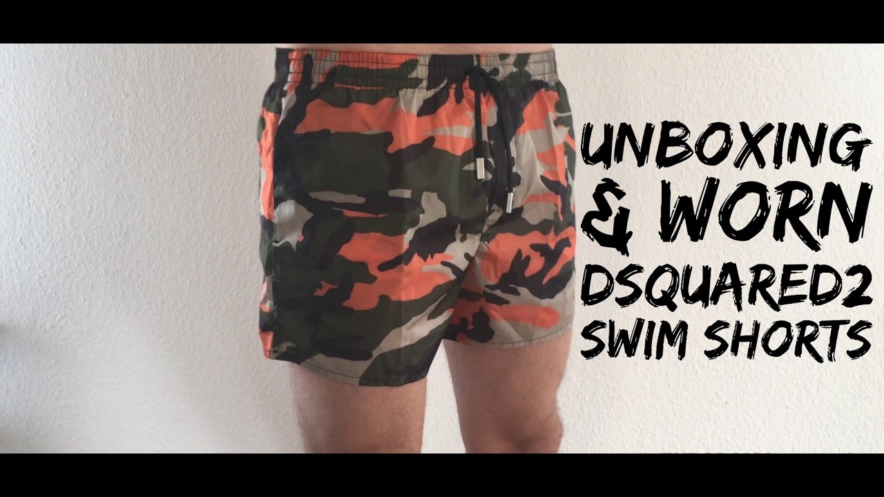 Dsquared2 swim shorts 'camouflage' | UNBOXING & WORN | luxury fashion | 2017 | HD