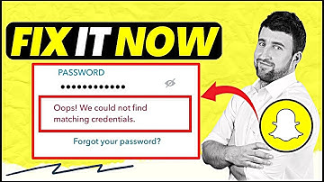 How To Fix "Oops we could not find matching credentials on Snapchat" Login Error On Iphone & Android