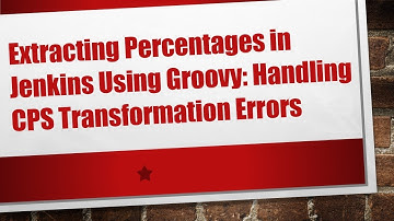 Extracting Percentages in Jenkins Using Groovy: Handling CPS Transformation Errors