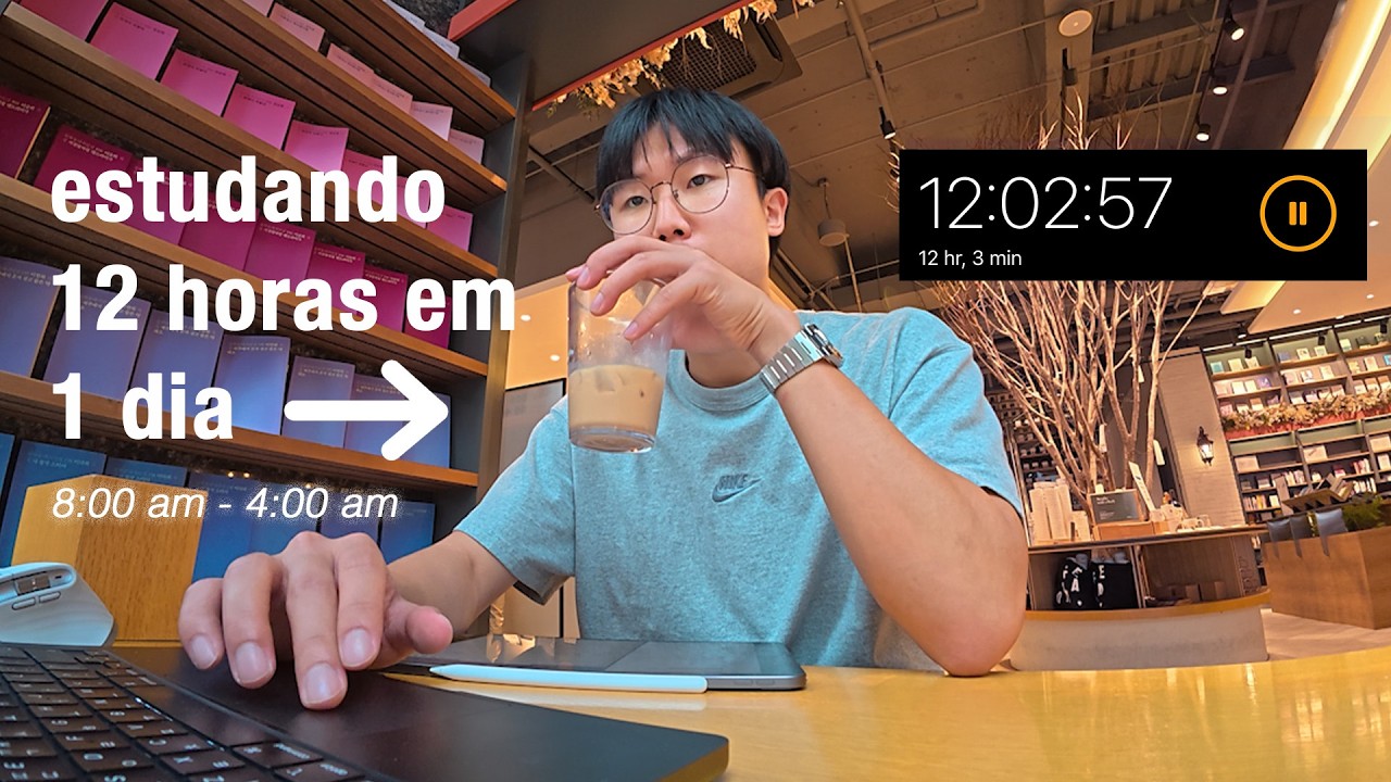 study vlog: estudei 12 horas em um dia | semana de provas finais, dia produtivo & cafe exam studying