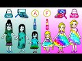 Paper Dolls Dress Up - Costumes Rich VS Poor Family Contest Paper Craft - Barbie Story & Crafts