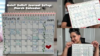 Quiet March Calendar Fill | DIY Bullet Journal Setup | Monthly Planning with Soft Background Noise screenshot 4