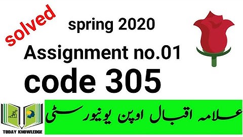 aiou solved assignment spring 2020 | code 305 Assignment no.01