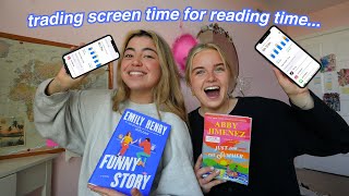 swapping my screen time for reading | ft. my best friend