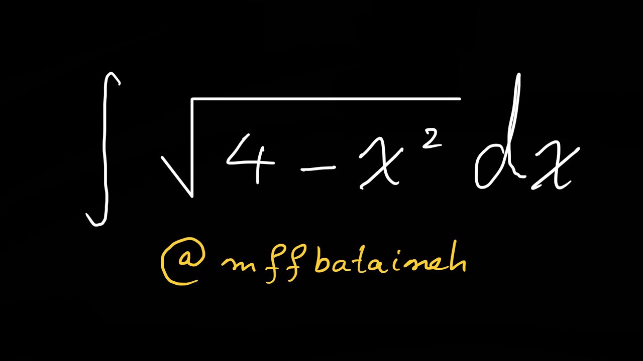 Integral Of Sqrt 4 x 2 Trigonometric Substitution YouTube integral-of-sqrt-4-x-2-trigonometric-substitution-youtube
