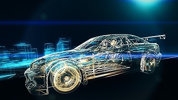 City Space Intro - Animation of Car in After Effects - Element 3D test