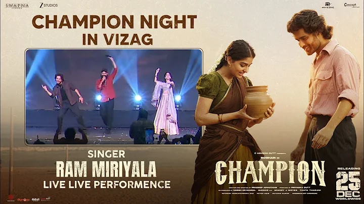 Singer Ram Miriyala High Energy Live Performance | Champion Night in Vizag | Roshan | Anaswara Rajan