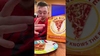 is this the best frozen pizza? #onebite #barstool #pizzareview #foodreview