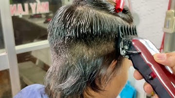 6 mm en 3 mm, leren hoe je gelijkmatig kunt knippen, korte 7/3 pony, hoog gekamd kapsel, populair...