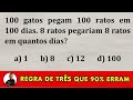 77% ERRARAM ESSE PROBLEMA DE REGRA DE 3 COMPOSTA | Prof Robson Liers | Mathematicamente