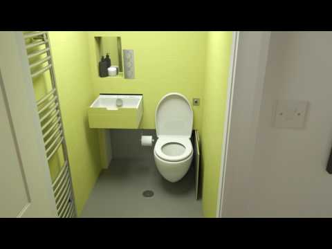 Hidden toilet in small shower room - Hidealoo’s Showerloo