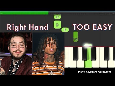 post-malone,-swae-lee---sunflower-very-easy-right-hand-piano-notes