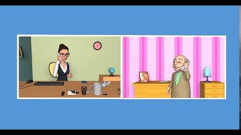 Conversation about company product and services in 3D Character animation KCGI