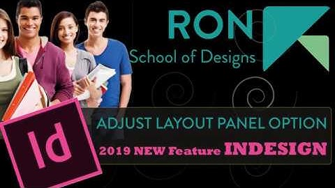 Adjust Layout option Indesign 2019 Feature in Tamil. Awesome option by RON school of designs