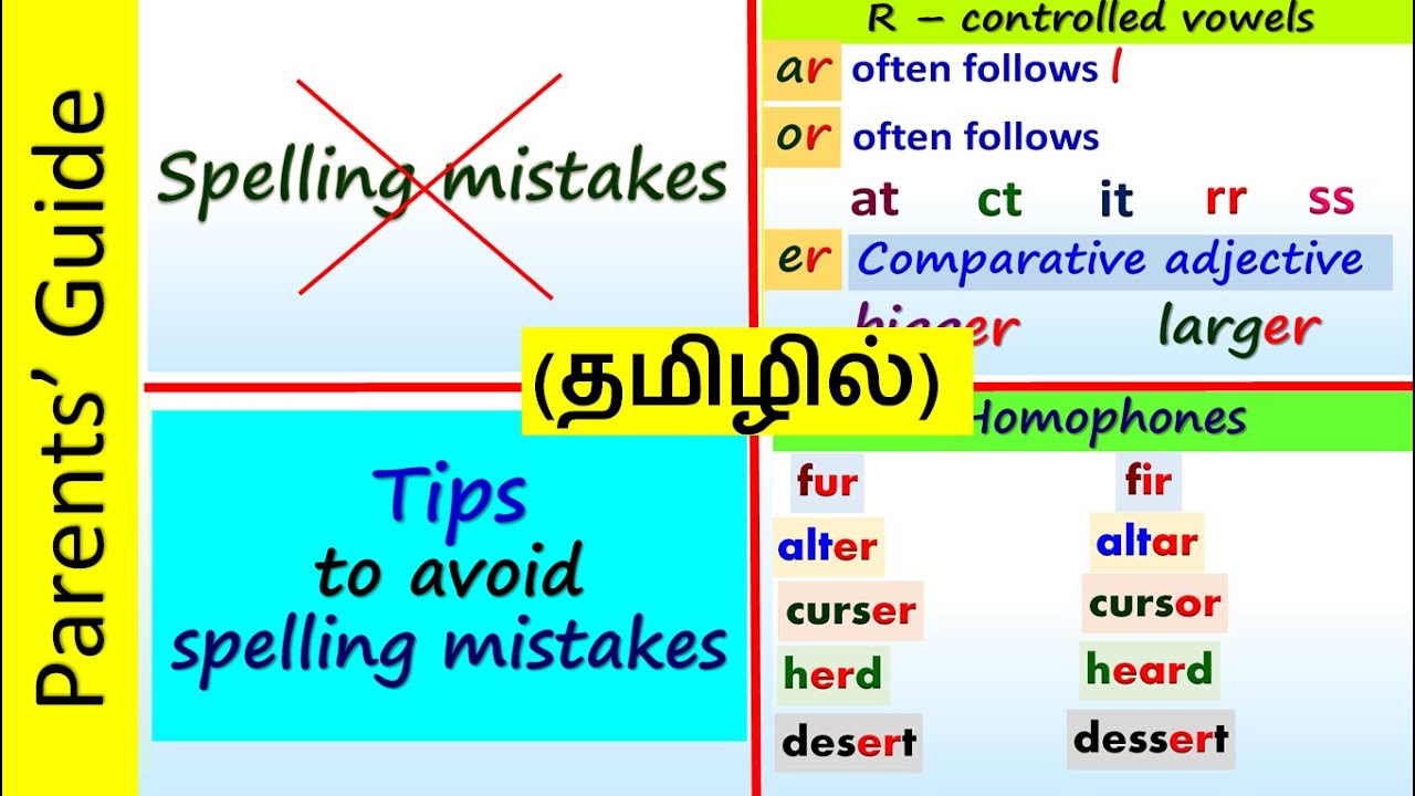 Tips to avoid SPELLING MISTAKES / R - controlled vowels / 