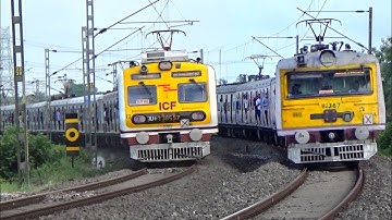 Super Speedy EMU Trains Negotiating Huge Curve Quickly | Howrah-Katwa + Katwa-Bandel EMU Local | IR