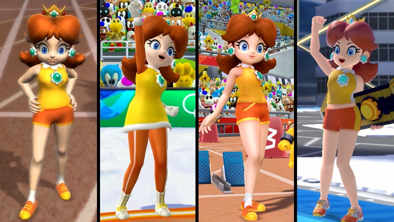 Mario and sonic at the olympic games daisy