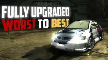 NFS Most Wanted - All Fully Upgraded Blacklist Cars Ranked Worst to Best + 1 Bonus Car