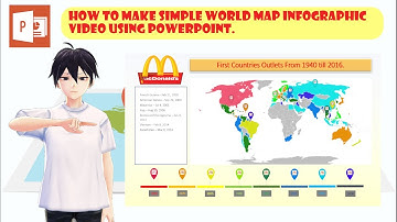 How to make simple world map infographic video using powerpoint
