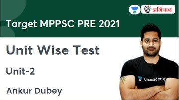 Unit-2 Target MPPSC PRE 2021 | Unit Wise Test | Ankur Dubey | Abhiyaan