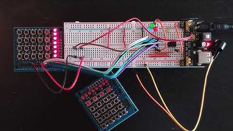 ATtiny85 driving LEDs on Liyafy HC-35 4x4 + 4 keypad