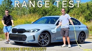 How FAR can the BMW 330e (PHEV) go on a Single Charge?? | RealWorld Electric Range Test