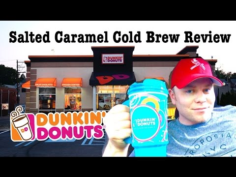 DUNKIN DONUTS COLD BREW SALTED CARAMEL REVIEW - YouTube