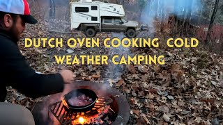 Cold Weather Truck Camping Perfect for the Dutch Oven