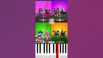 Smile Cat VS Zookeeper VS Sonic With Body Symbol Challenge (@Mtime4) - Octave Piano Tutorial