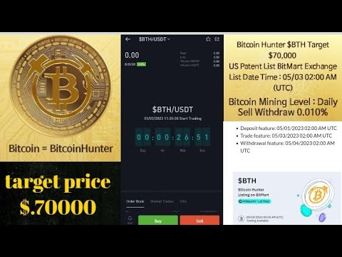   Bitcoin Hunter The Big Update Withdraw And Listing Target Goal 70 000