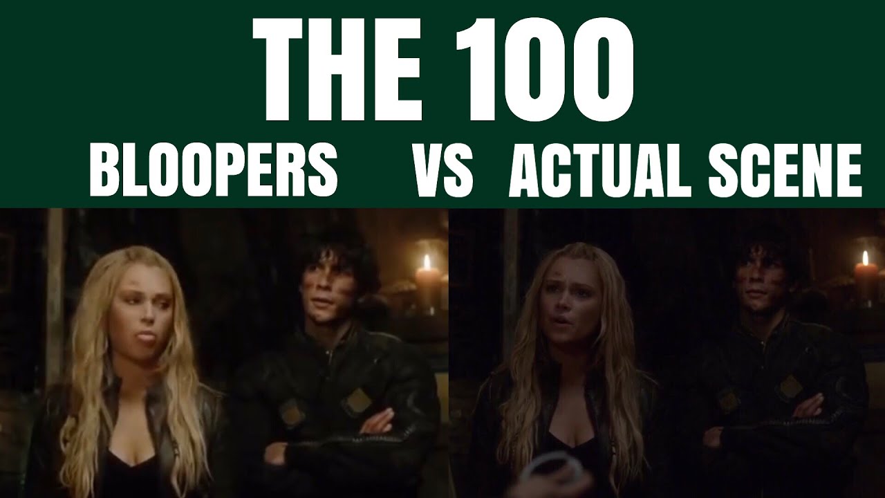 The 100  bloopers vs actual scene