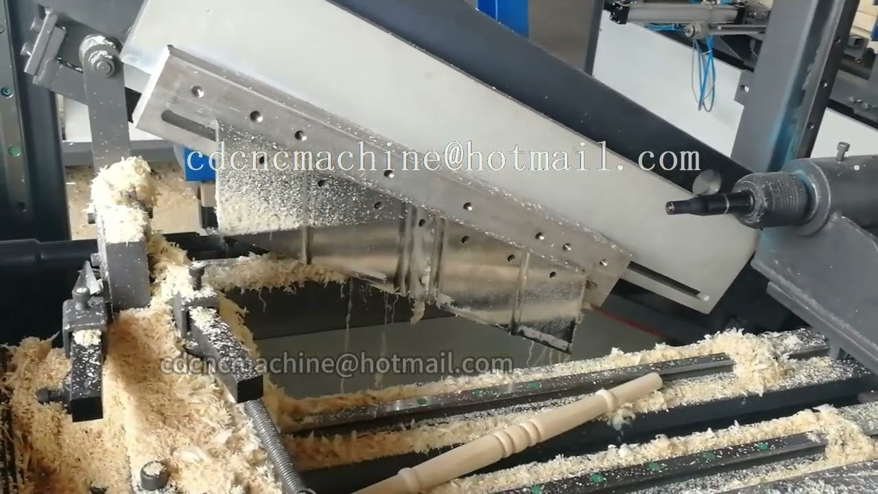 Automatic wood chair spindles lathe machine 